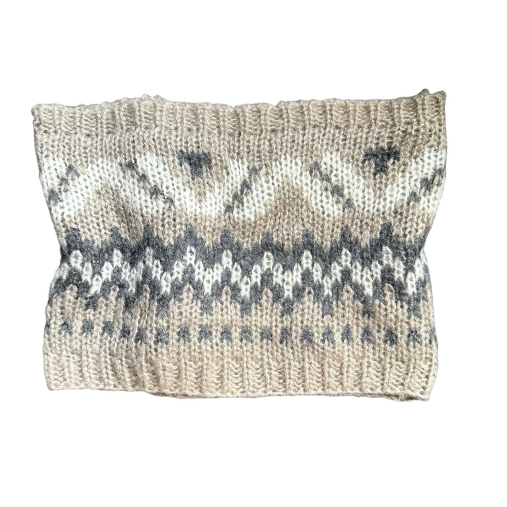 Ann Taylor Textured Knit Sleeveless Top in Brown and Gray